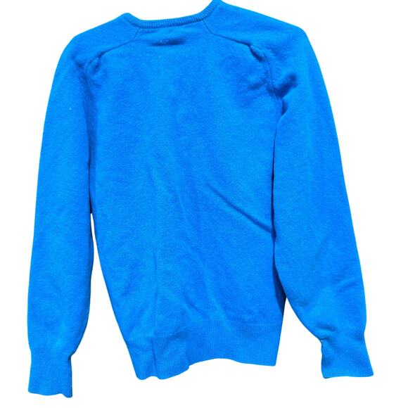 Frederick Nelson Sweater Women Size M Blue V Neck Pullover Lambs Wool STAINS - Picture 2 of 9